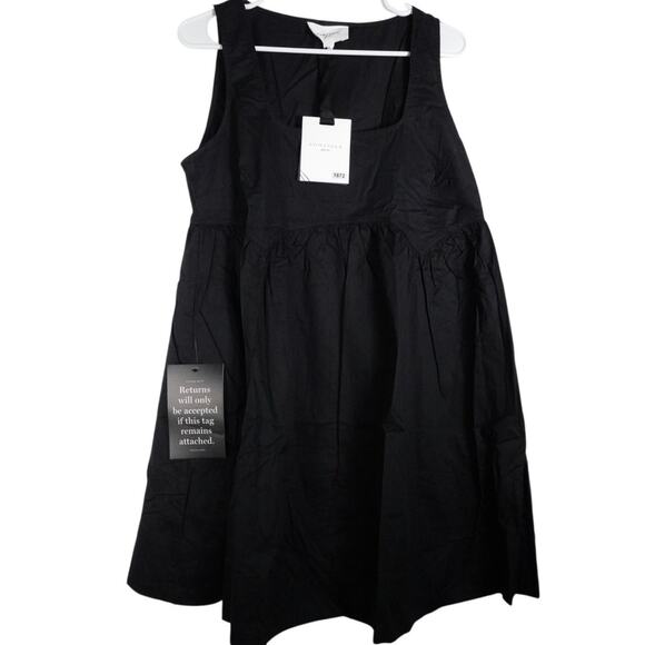 New Tuckernuck Pomander Place Black Sleeveless Gathered Porto Dress XL 1872-P - Picture 2 of 11